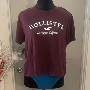 Hollister, California, burgundy, crop top. Junior size medium